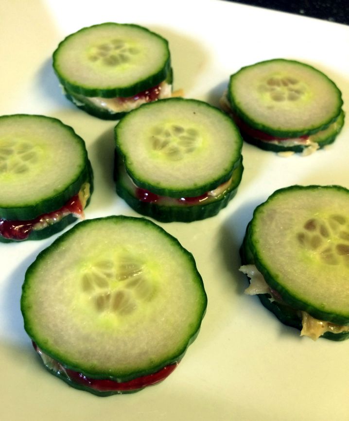 Peanut Butter and Jelly Cucumber Bites