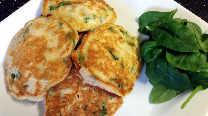 Spinach and Cheese Wholemeal Pancakes